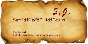 Serfőző Jácint névjegykártya